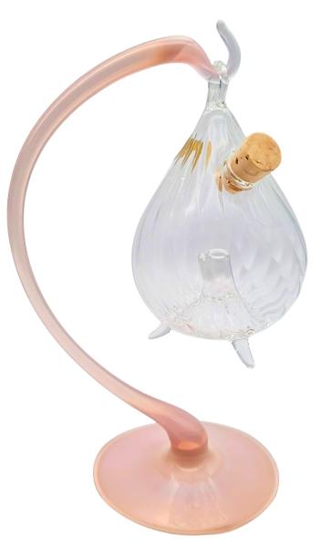 Obstfliegenfalle mit Ständer (rosa/transp.-gerippt)